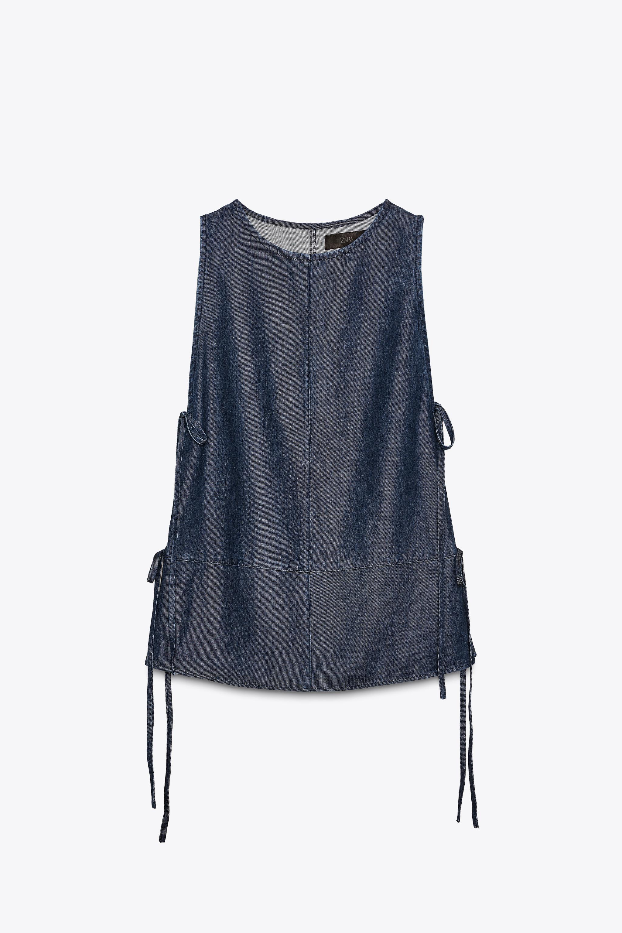 ZW COLLECTION DENIM TIE TOP
